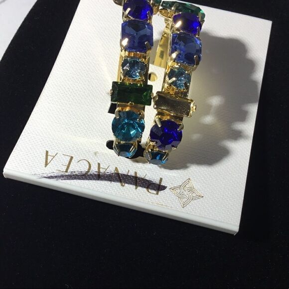 Panacea Crystal Lined Oblong Earrings (G1) - Picture 6 of 6